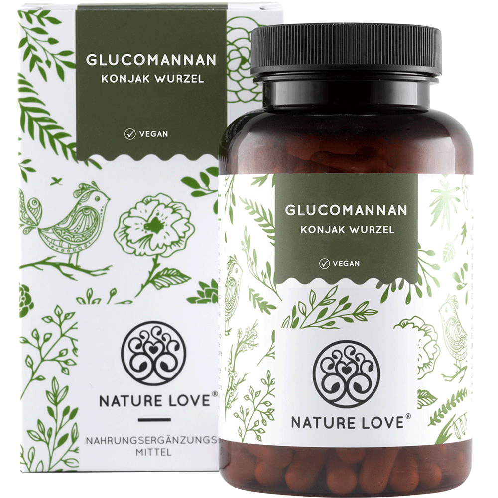 Bild: NATURE LOVE Glucomannan Konjak Wurzel 