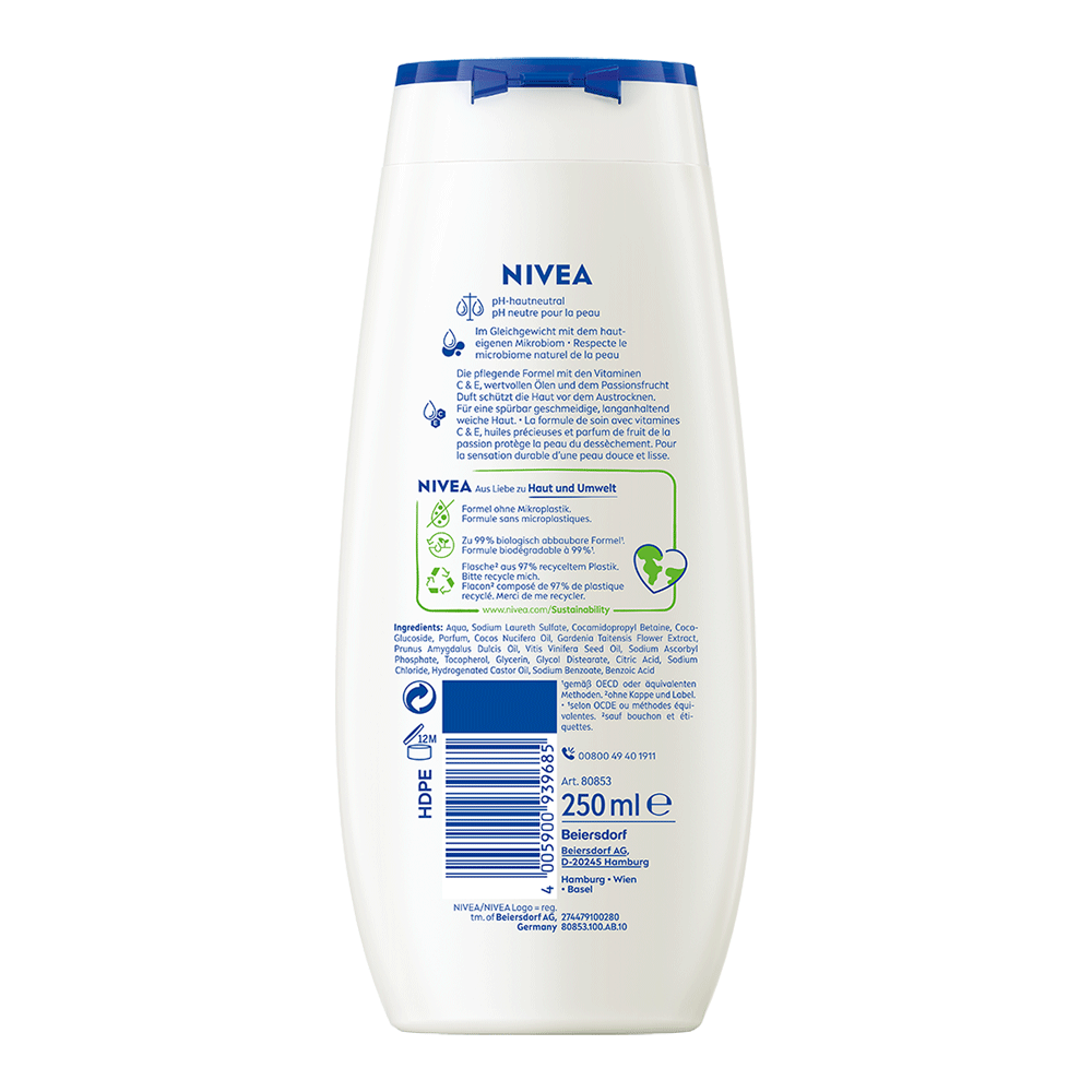 Bild: NIVEA Pflegedusche Passionsfrucht und Monoi Öl 