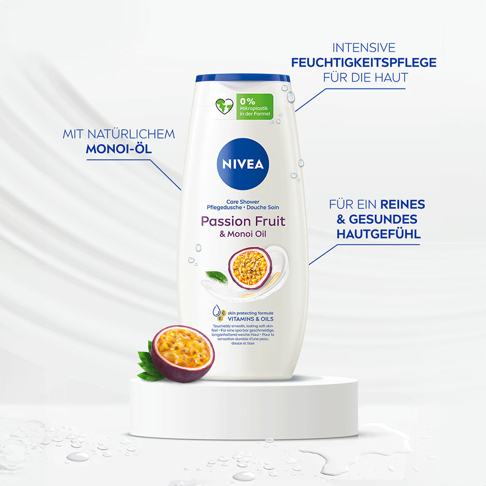 Bild: NIVEA Pflegedusche Passionsfrucht und Monoi Öl 