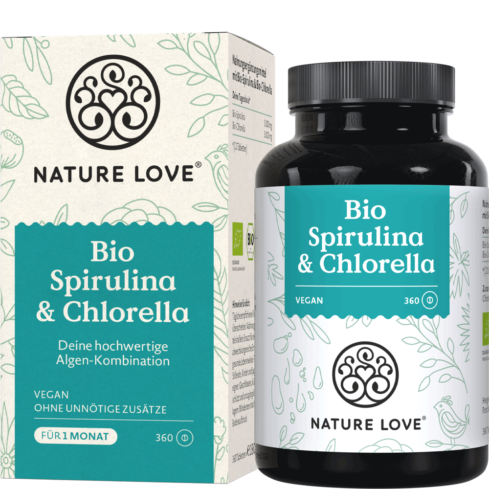 Bild: NATURE LOVE Bio Spirulina & Chlorella 