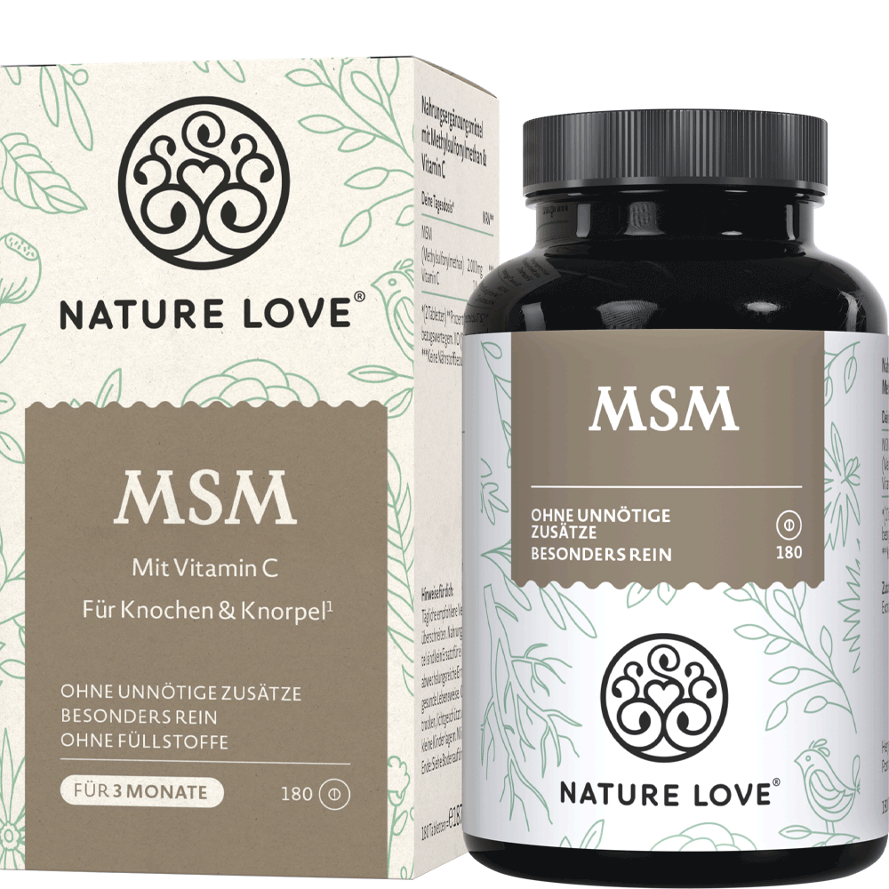 Bild: NATURE LOVE MSM mit Vitamin C 