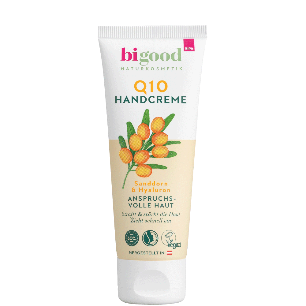 Bild: bi good Q10 Handcreme Sanddorn & Hyaluron 