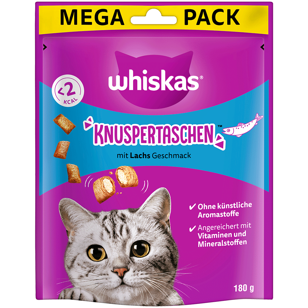 Bild: Whiskas Knuspertaschen mit Lachs 