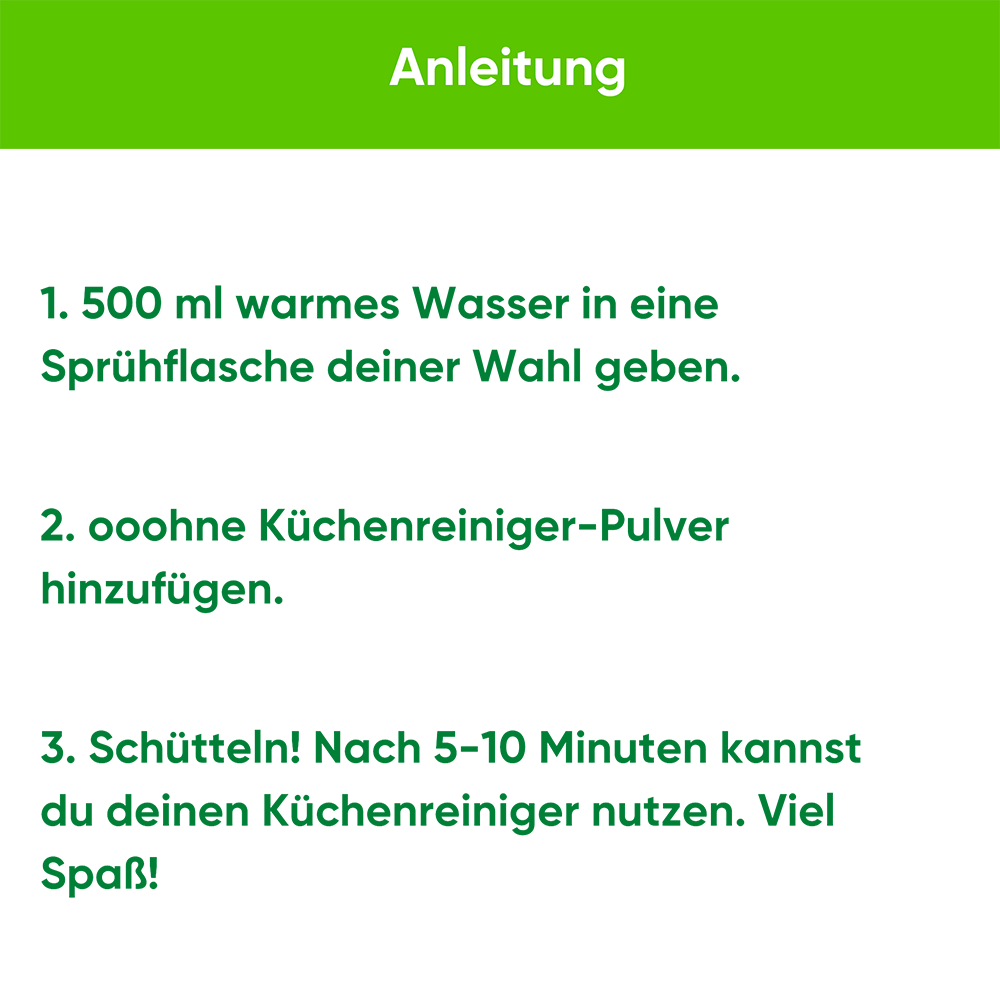 Bild: ooohne Küchenreiniger mit Pulver Starter-Set 