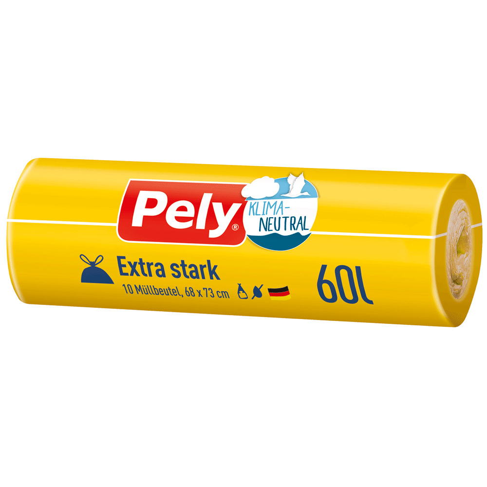 Bild: Pely Müllbeutel klimaneutral extra stark 60l 