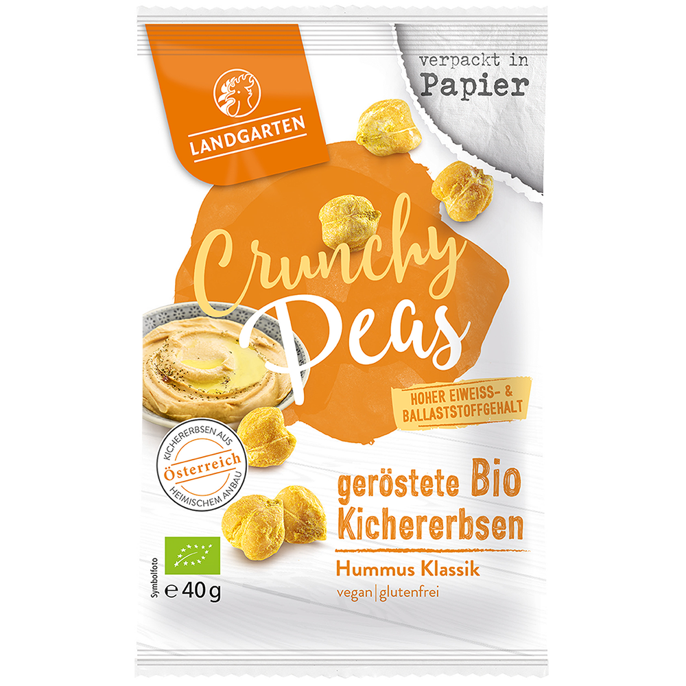 Bild: Landgarten Crunchy Peas Hummus Klassik 