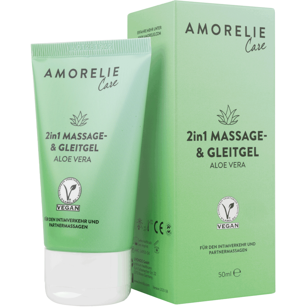 Bild: AMORELIE 2in1 Massage- & Gleitgel Aloe Vera 