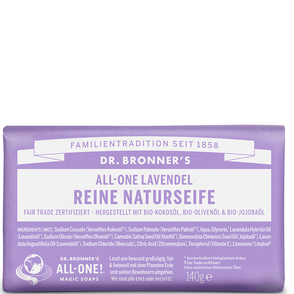 Bild: Dr. Bronner's Seifenstück Lavendel 