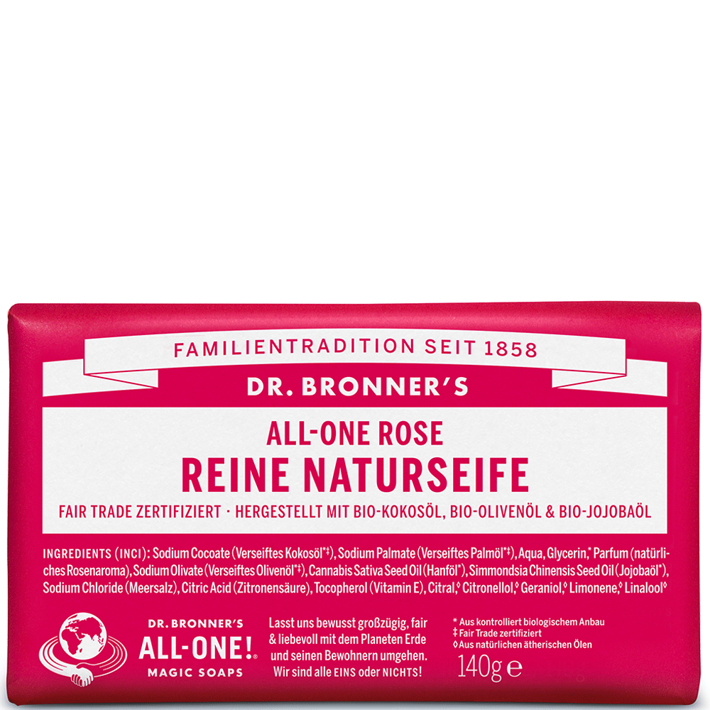 Bild: Dr. Bronner's Seifenstück Rose 