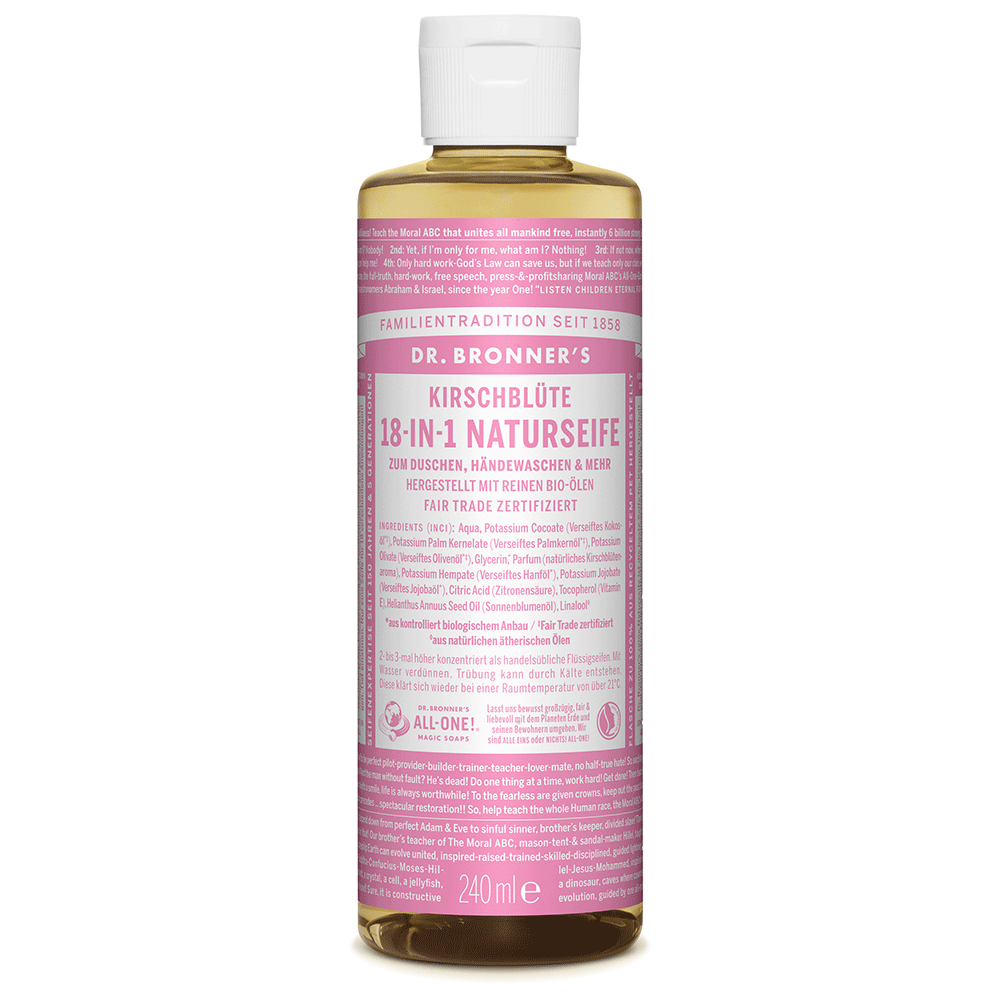 Bild: Dr. Bronner's 18-in-1 Naturseife Kirschblüte 240ml