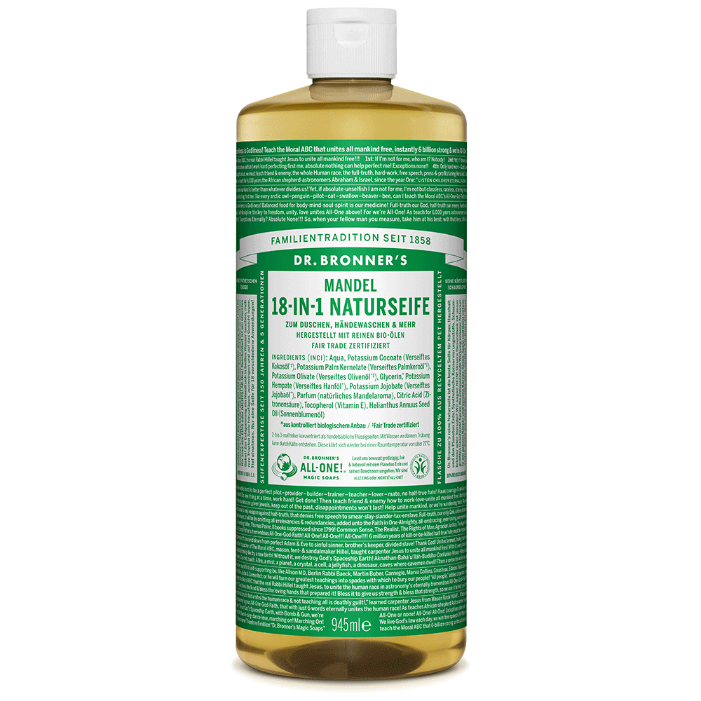 Bild: Dr. Bronner's 18-in-1 Naturseife Mandel 945ml