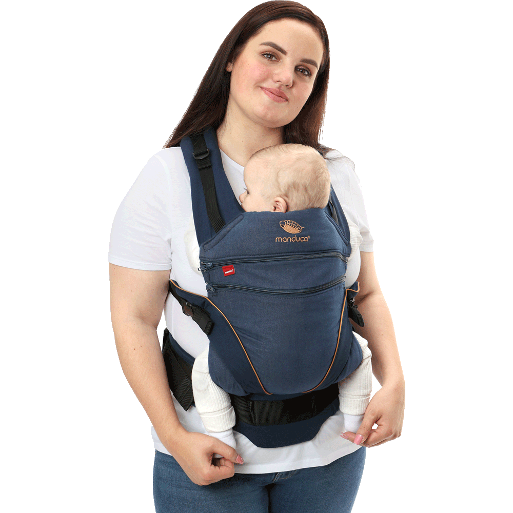 Bild: Manduca XT Cotton Babytrage Denimblue-Toffee