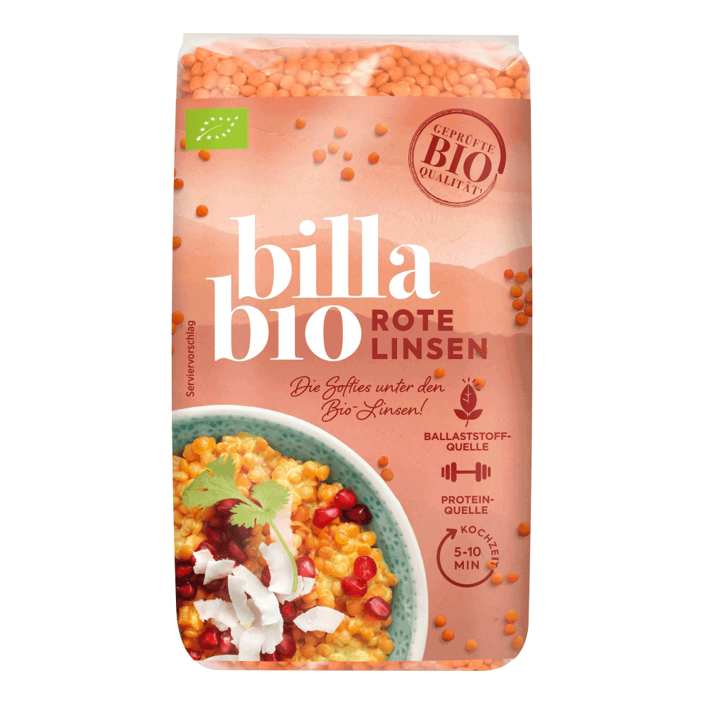 Bild: Billa Bio Rote Linsen 