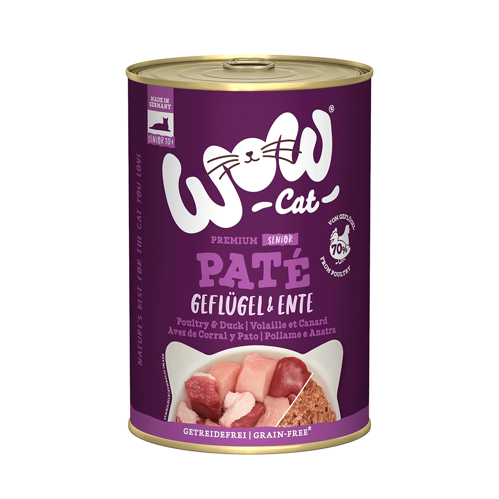 Bild: WOW Cat Premium Junior Paté Geflügel und Ente 