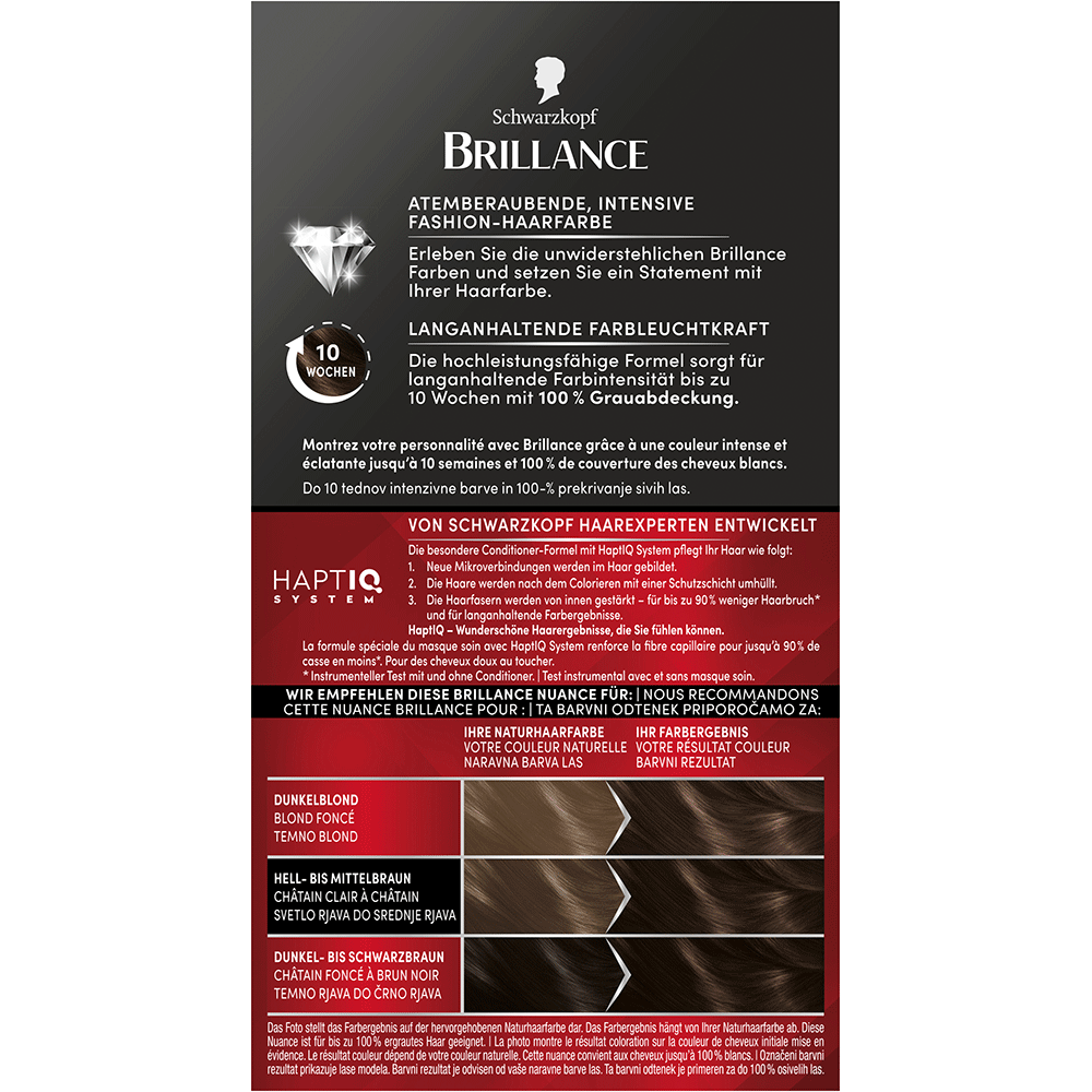 Bild: Schwarzkopf BRILLANCE Intensiv-Color-Creme schokobraun