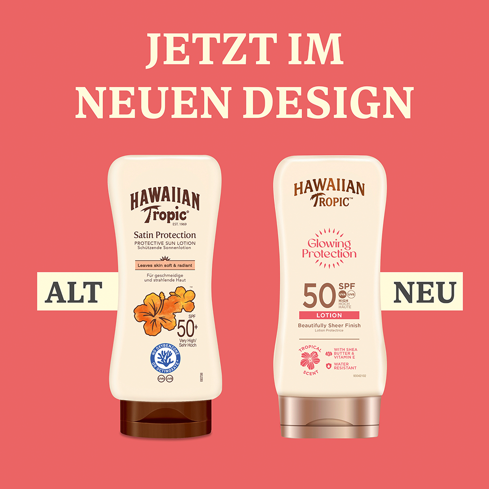 Bild: Hawaiian Tropic Sonnencreme Glowing Protection LSF 50 