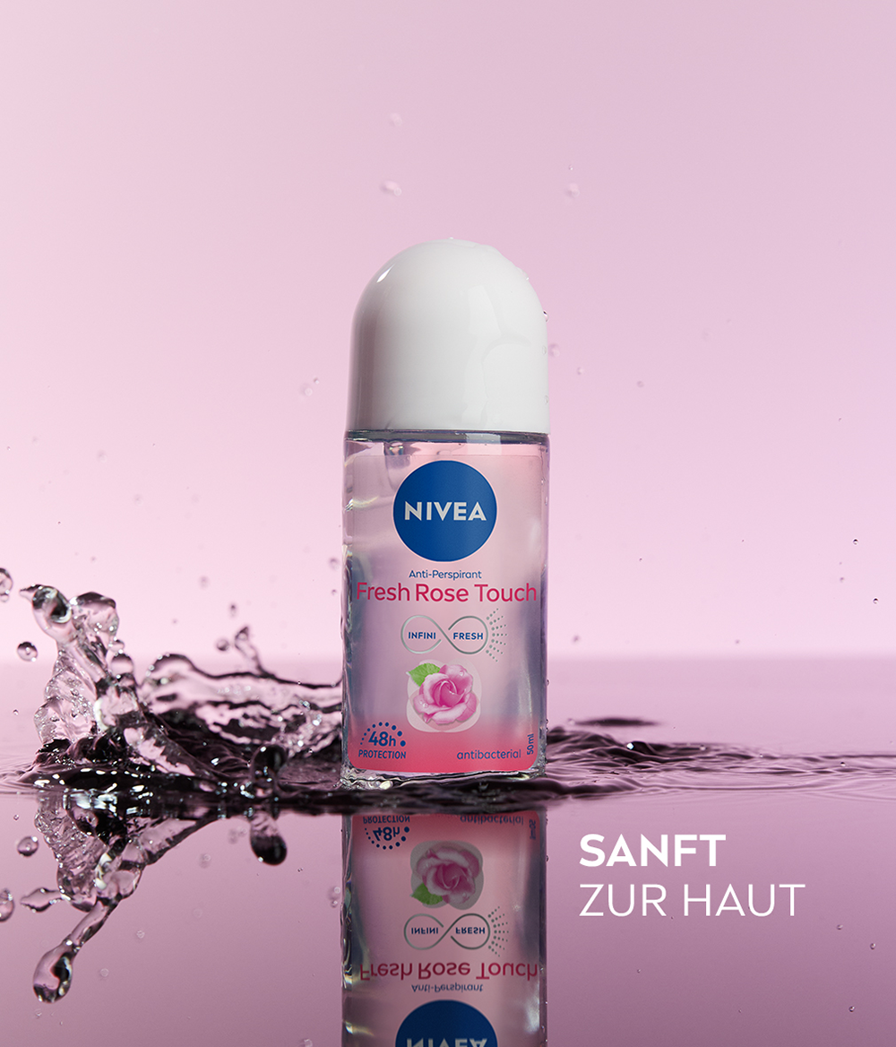 Bild: NIVEA Deo Roll On Fresh Touch Rose 