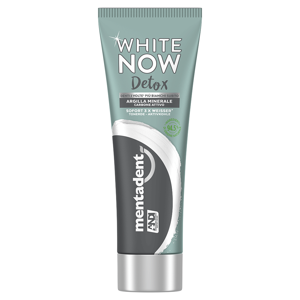 Bild: mentadent Zahncreme White Now Detox 