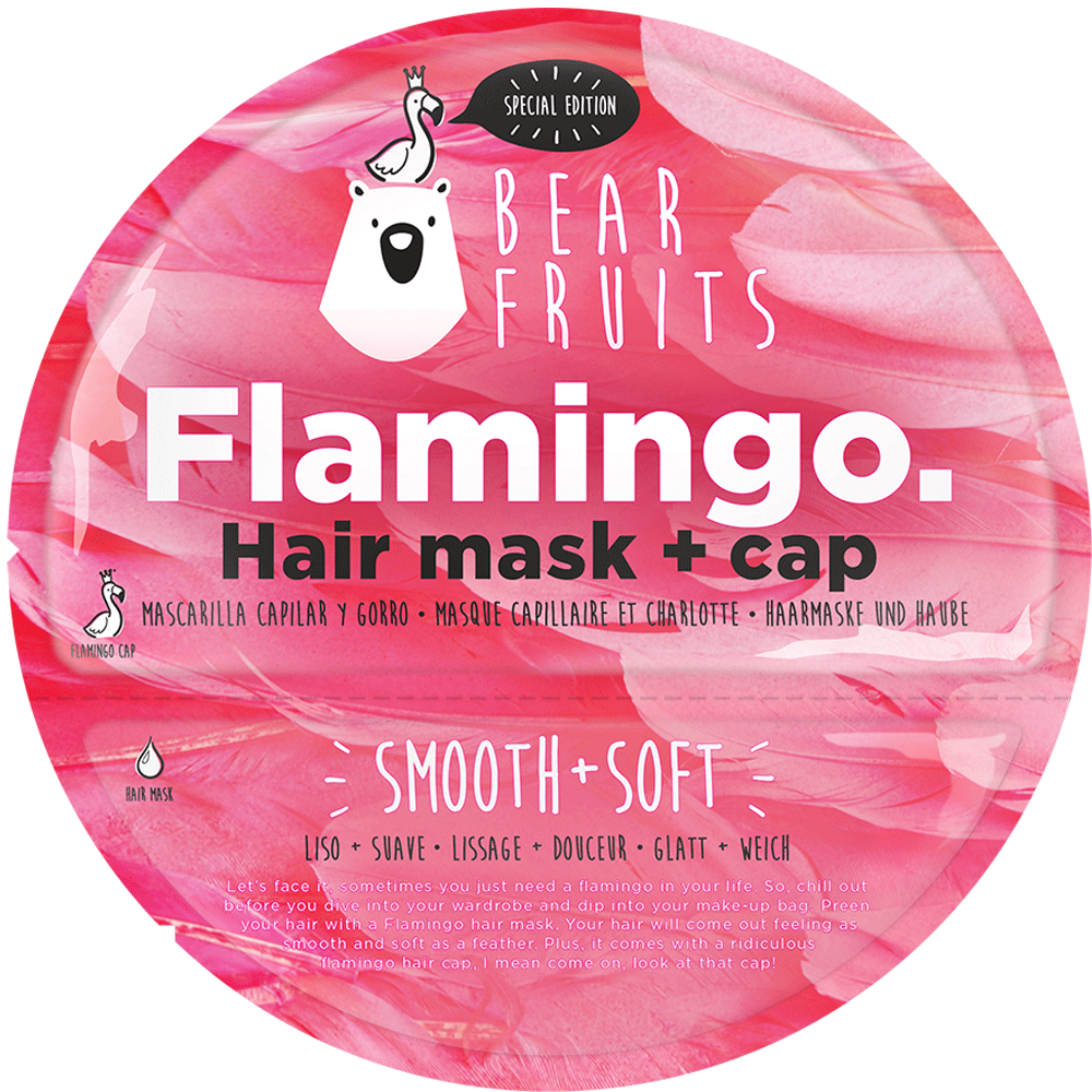 Bild: Bear Fruits Flamingo Haarmaske mit Haube 