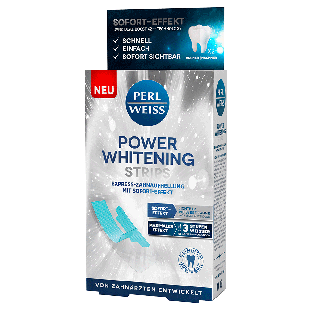 Bild: PERLWEISS Power Whitening Strips 