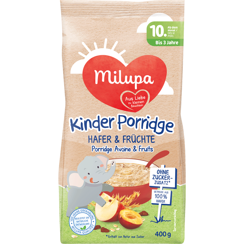 Bild: Milupa Kinder Porridge Hafer & Früchte 