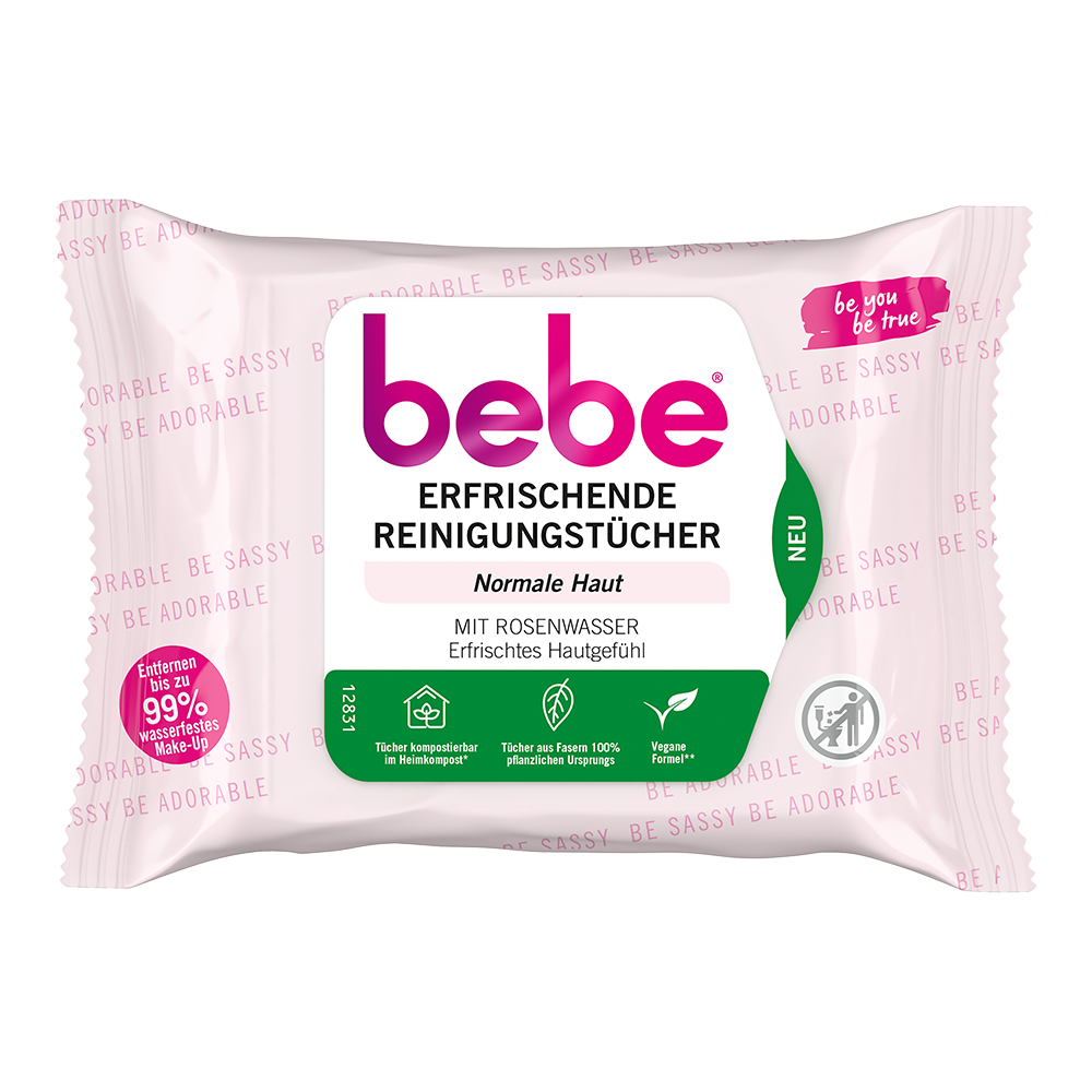 Bild: bebe Young Care 5 in 1 erfrischende Reinigungstücher 