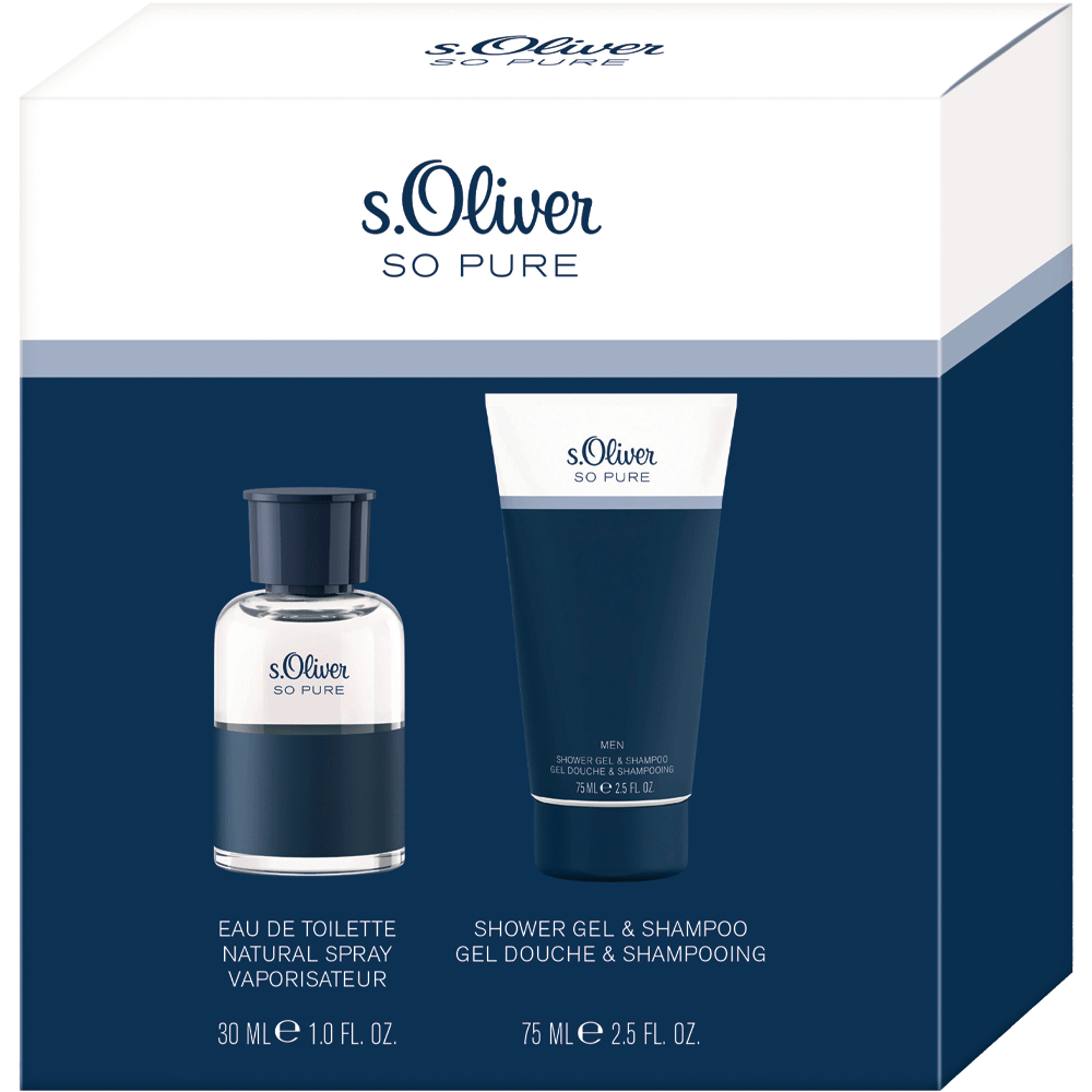 Bild: s.Oliver So Pure Men Geschenkset Eau de Toilette 30 ml + Duschgel 75 ml 