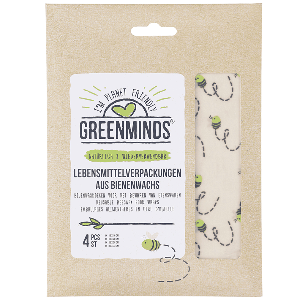 Bild: Greenminds Bienenwachstücher 4er Set 