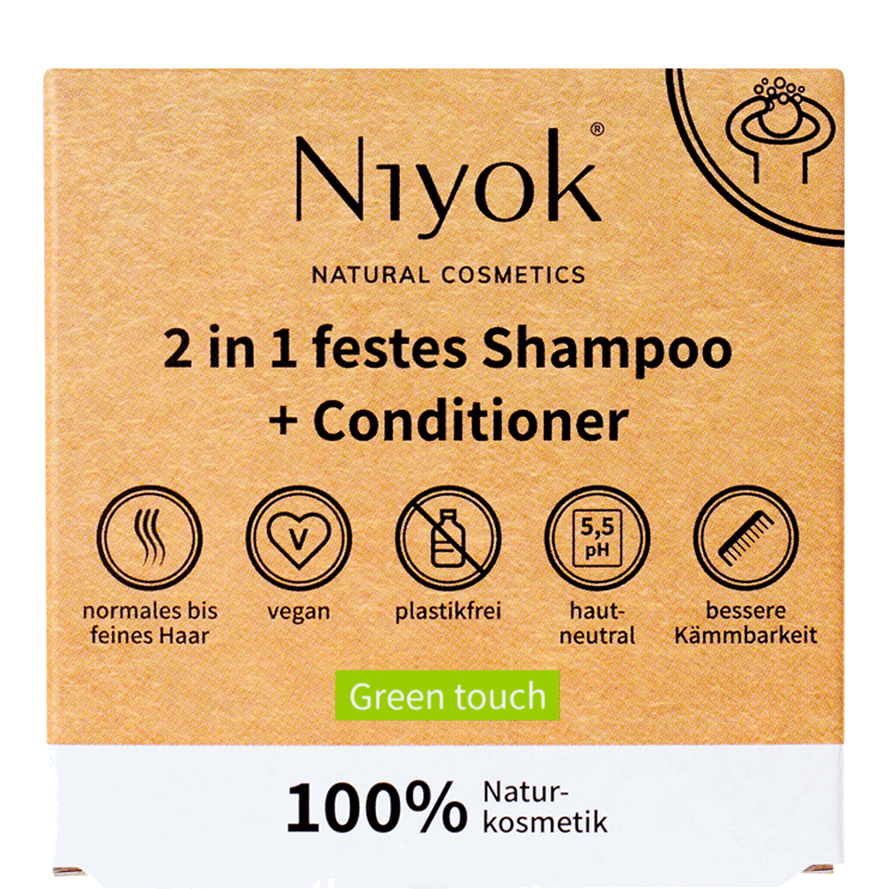 Bild: Niyok Festes Shampoo + Conditioner 