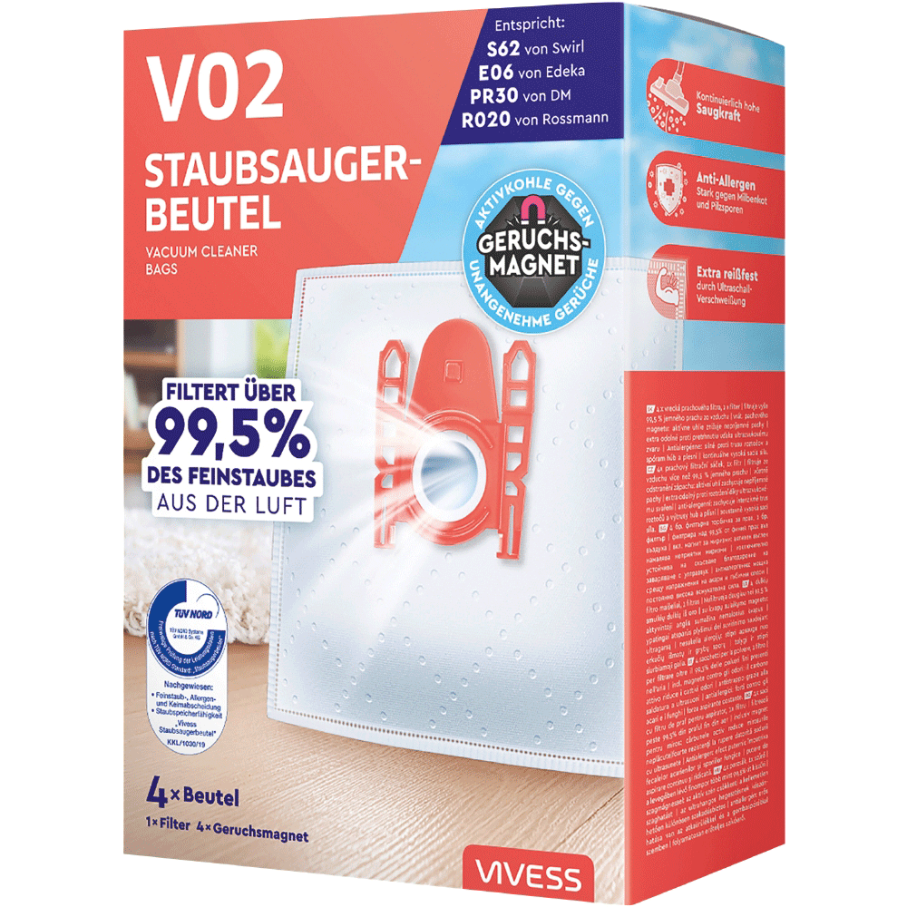 Bild: Vivess Staubsaugerbeutel V02 