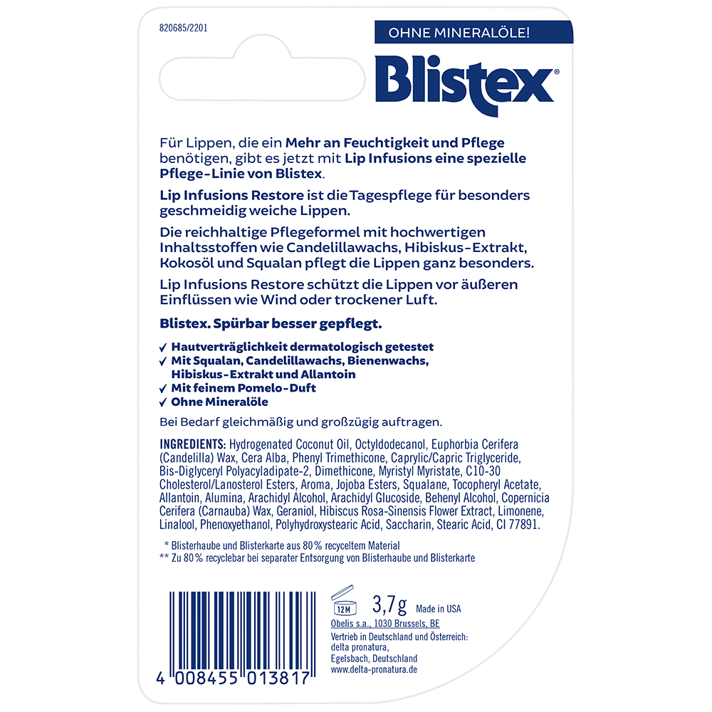 Bild: Blistex Lip Infusion Restore Smooth 