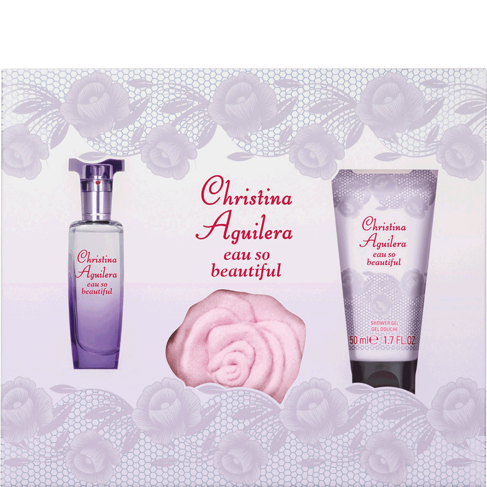 Bild: Christina Aguilera Eau So Beautiful Geschenkset Eau de Parfum 15 ml + Duschgel 50 ml + Badekugel 