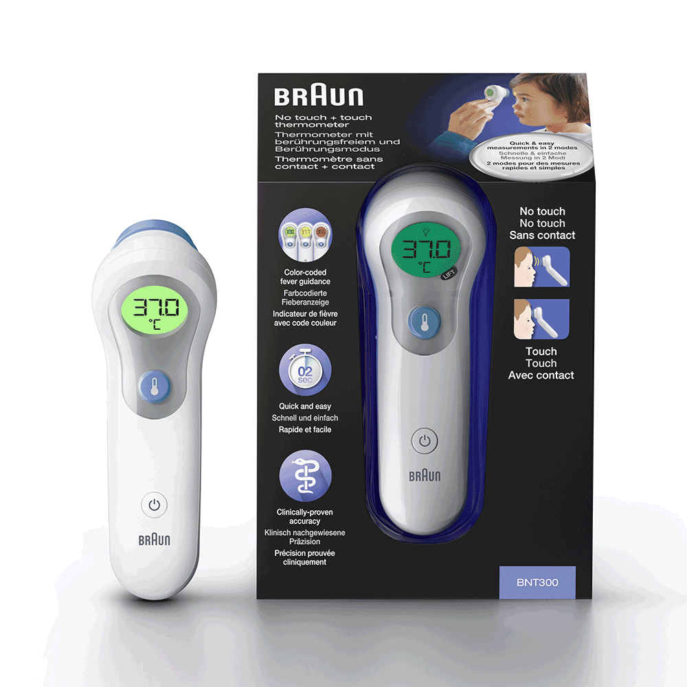 Bild: Braun No touch + touch Stirnthermometer BNT300 