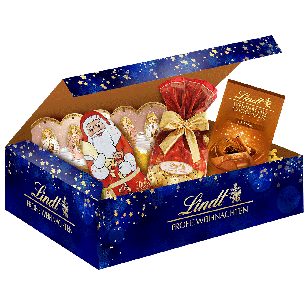 Bild: Lindt Schokolade Geschenkset Frohe Weihnachten 