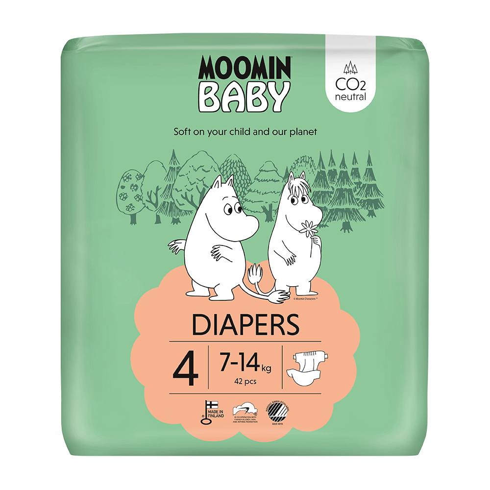 Bild: Moomin Baby Windeln Größe 4, 7kg - 14kg 