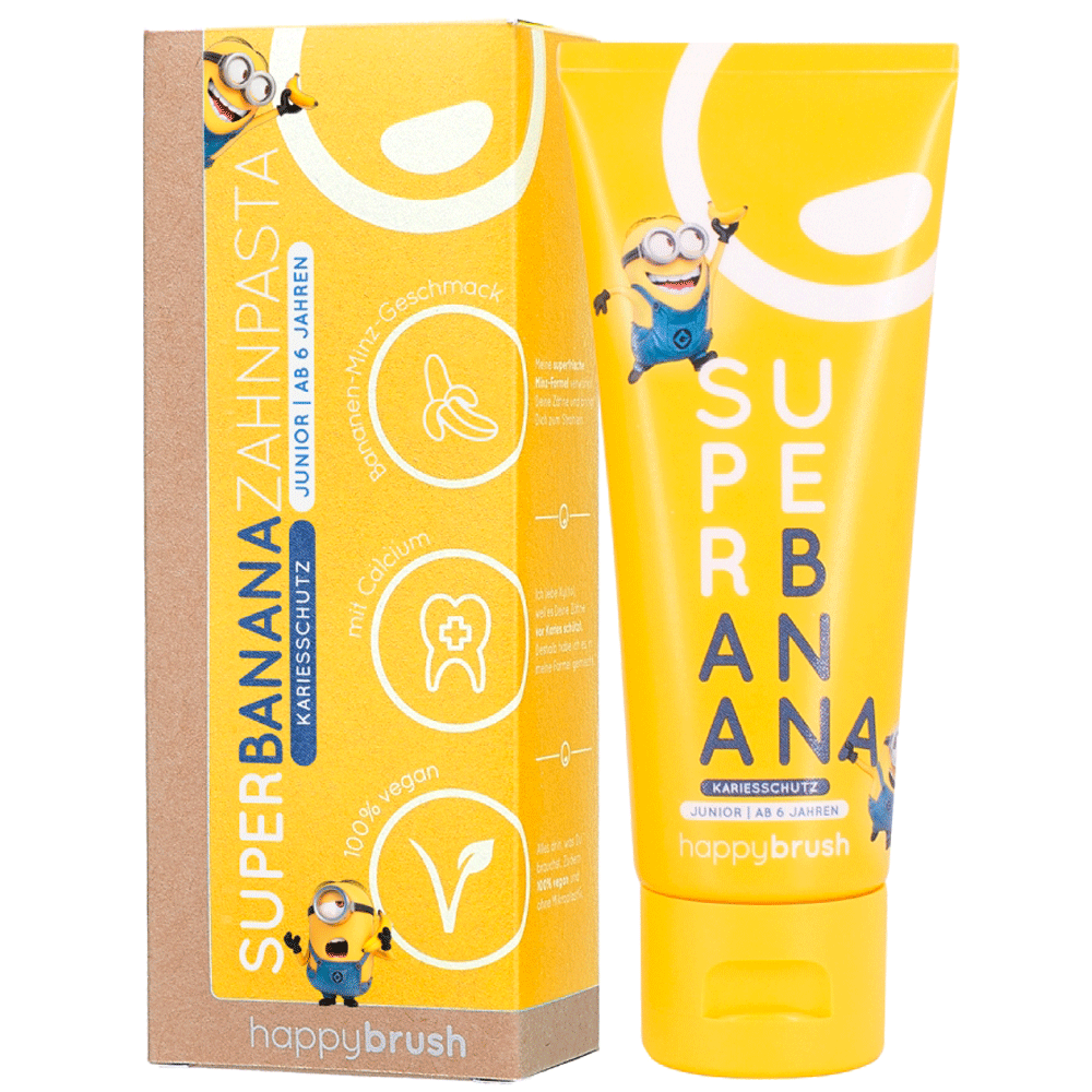 Bild: happybrush Superbanana Zahnpasta ab 6 