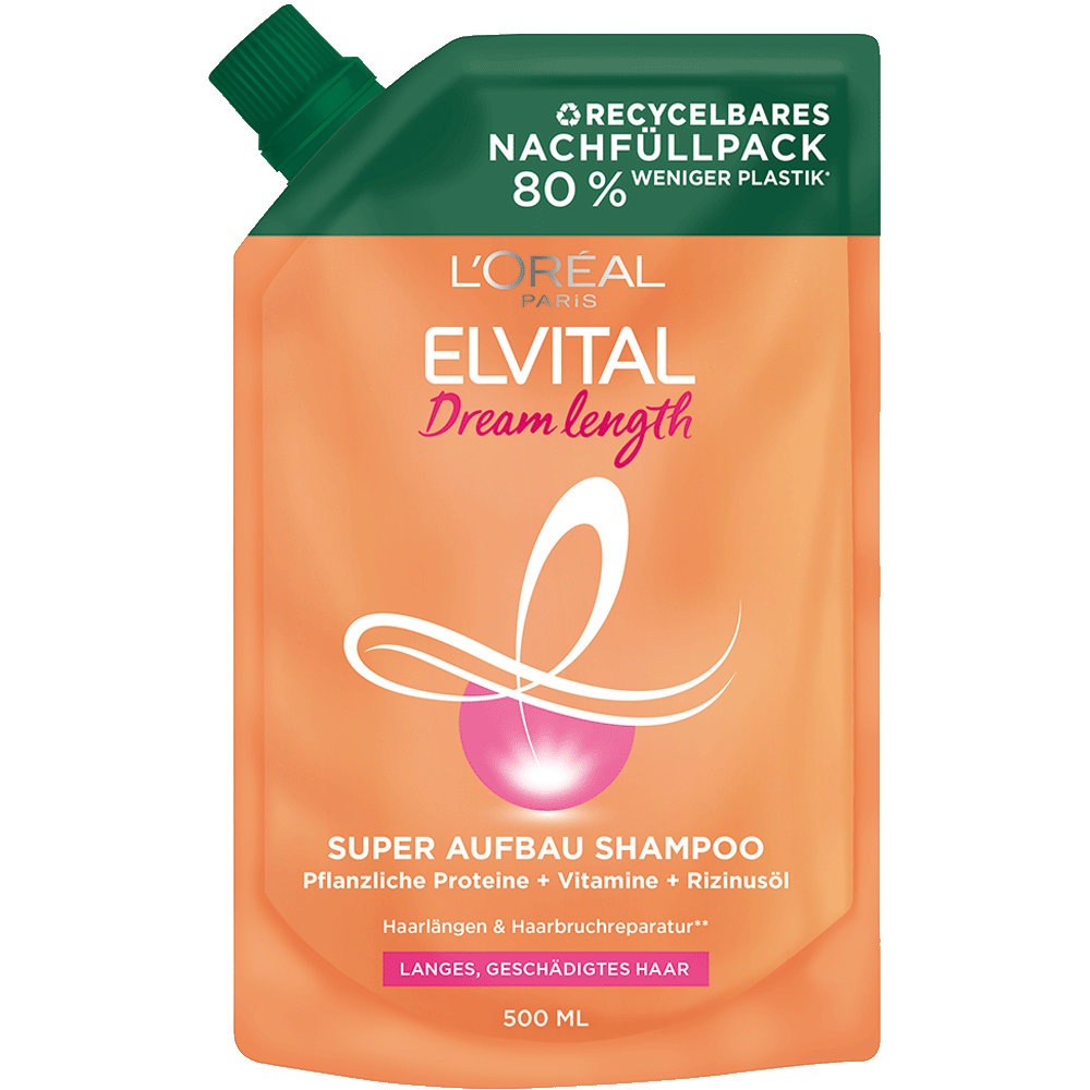 Bild: L'ORÉAL PARIS ELVITAL Shampoo Nachfüllpack Dream Lenght 