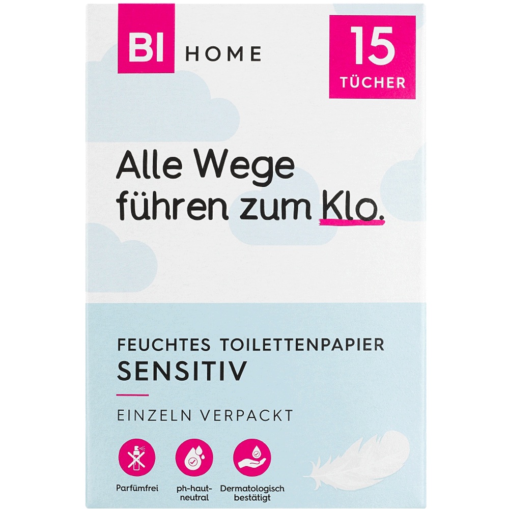 Bild: BI HOME Feuchtes Toilettenpapier Sensitiv To Go 