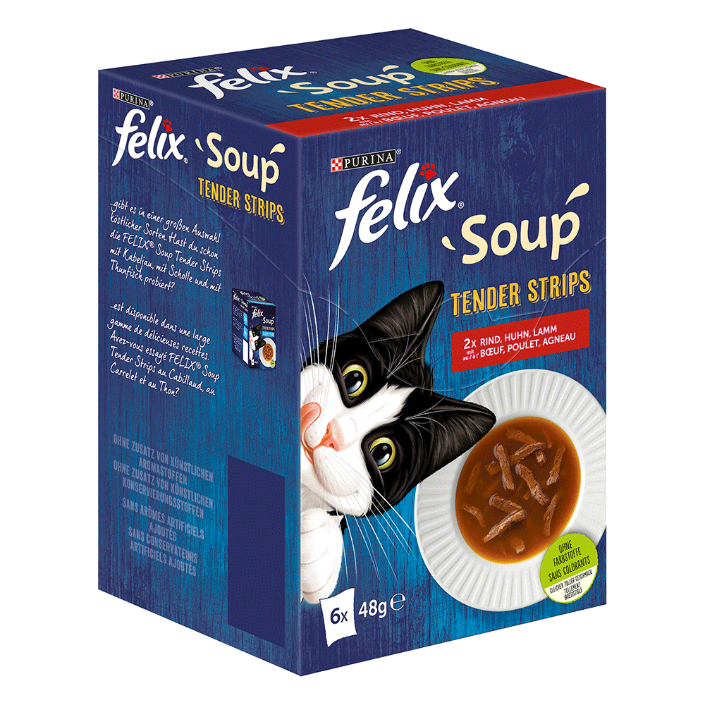 Bild: Felix Soup Tender Strips mit Rind, Huhn und Lamm 