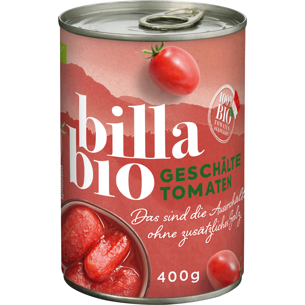 Bild: Billa Bio Geschälte Tomaten 