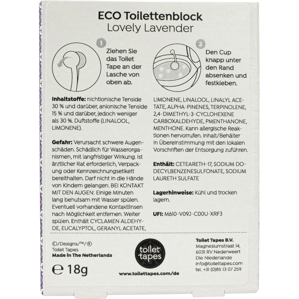 Bild: Toilet Tapes ECO Toilettenblock Lavender 