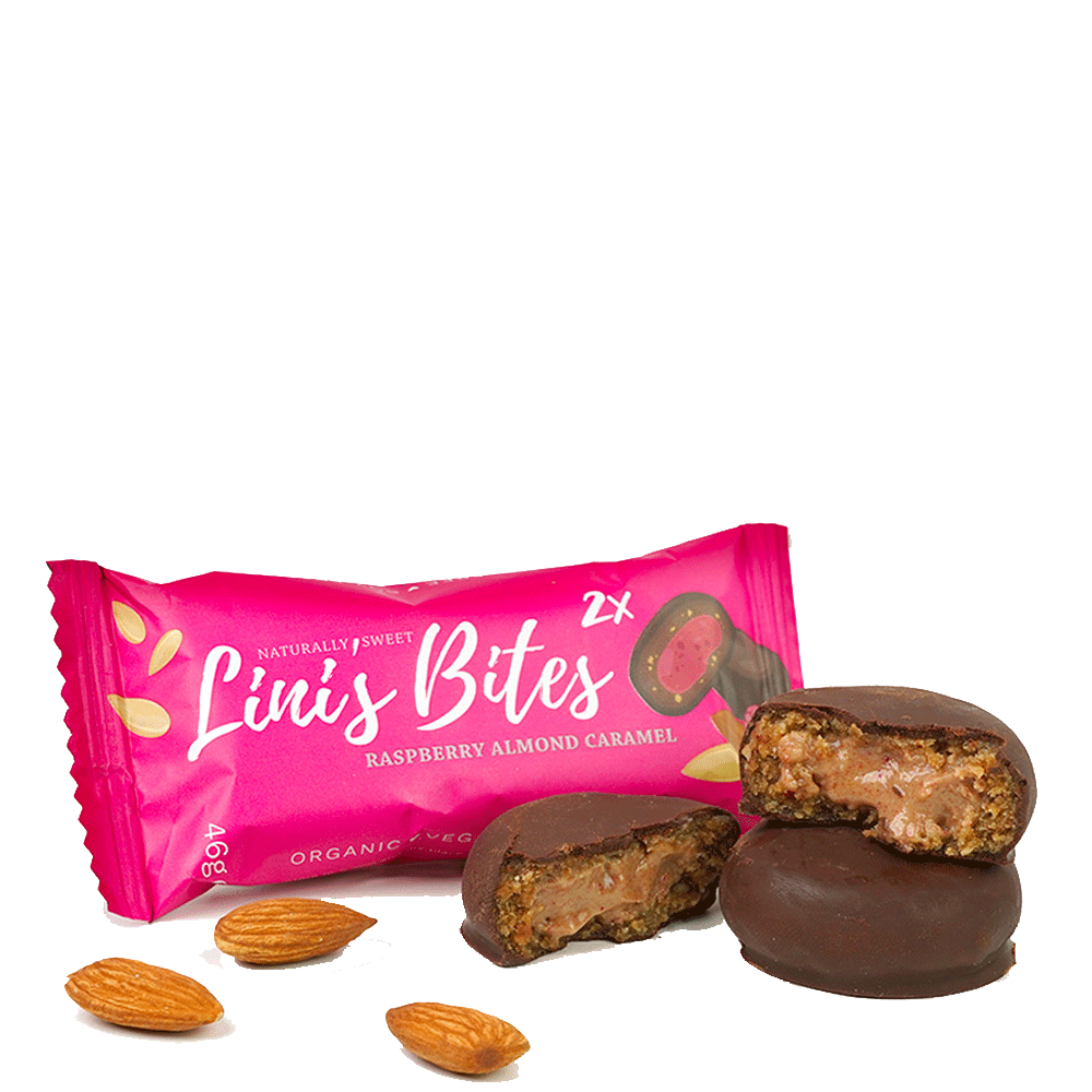 Bild: Linis Bites Pralinis Raspberry Almond 