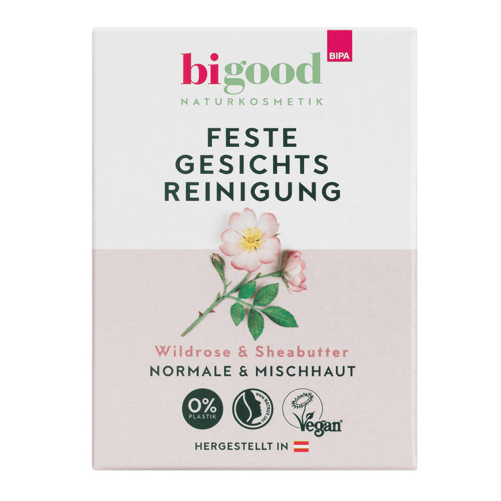 Bild: bi good Feste Gesichtsreinigung Wildrose & Sheabutter 