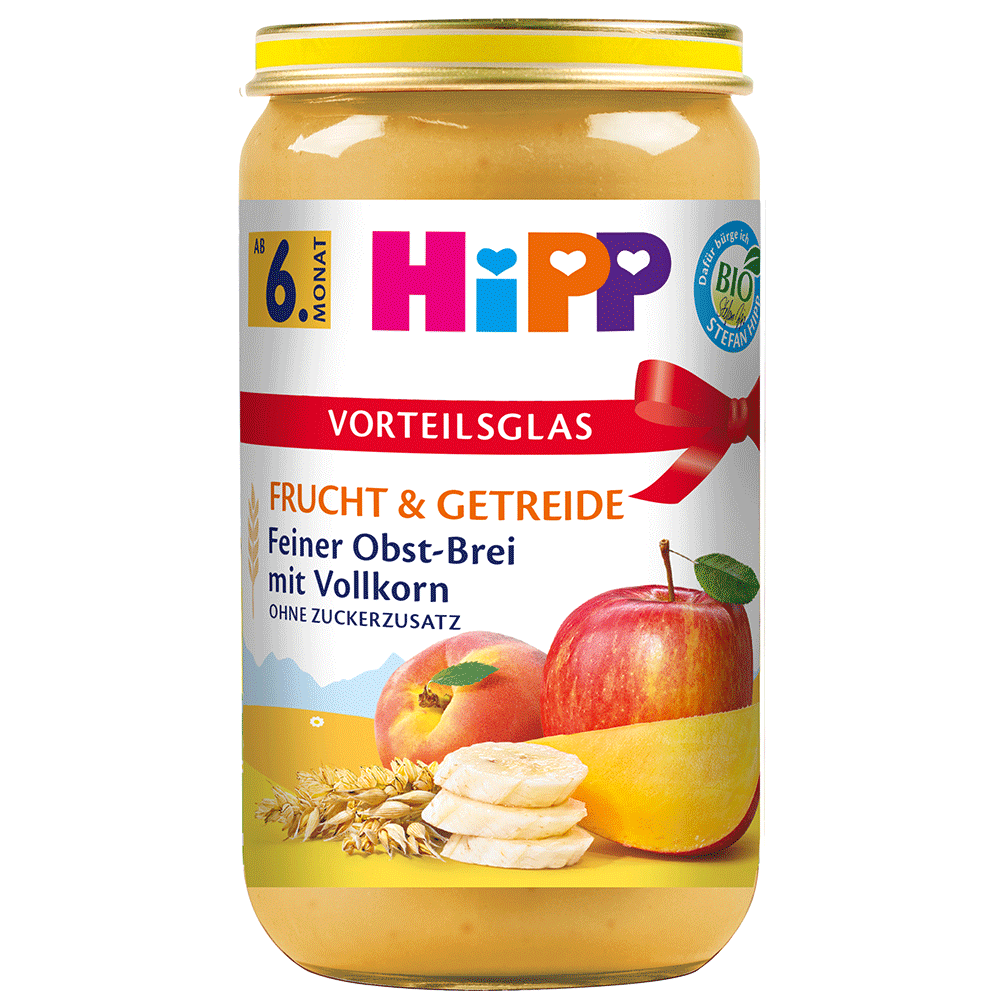 Bild: HiPP Feiner Obst Brei mit Vollkorn 