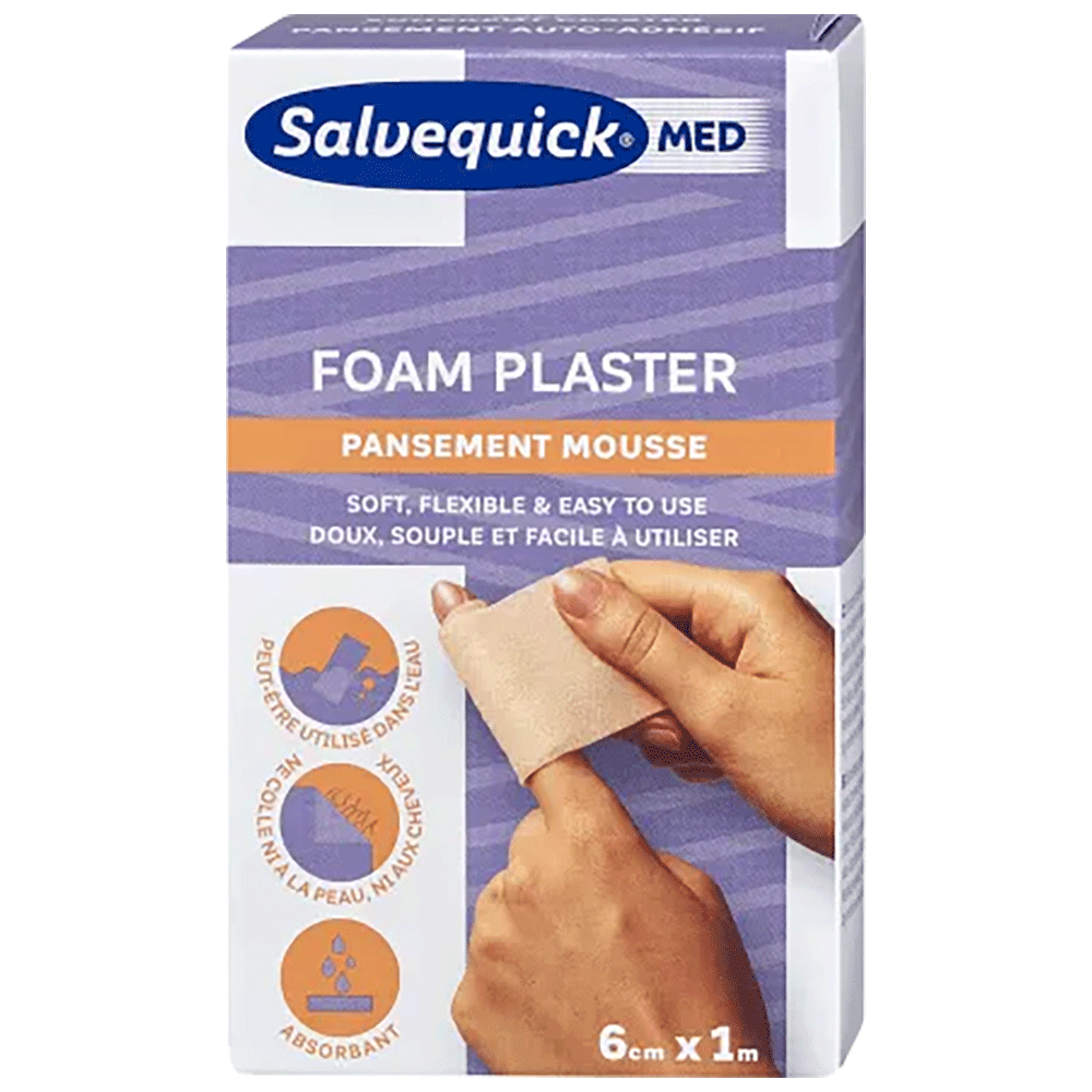 Bild: Salvequick Foam Pflaster 6cmx1m 