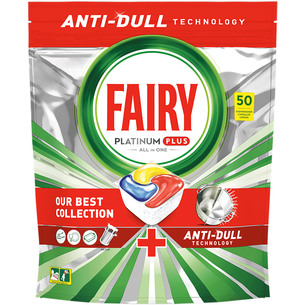 Bild: FAIRY Platinum Plus All In One Anti-Schleier Spülmaschinentabs, Zitrone 