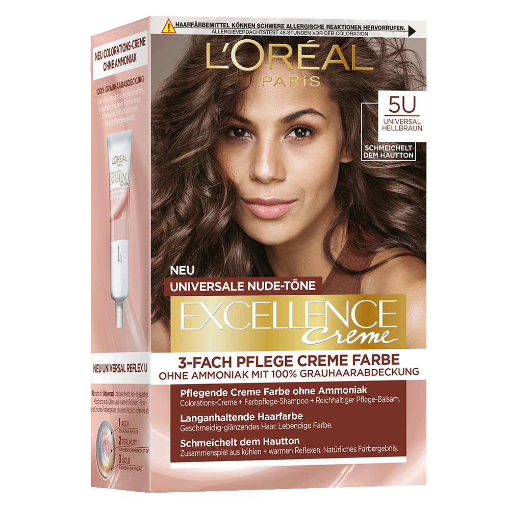 Bild: L'ORÉAL PARIS Excellence Haarcoloration hellbraun