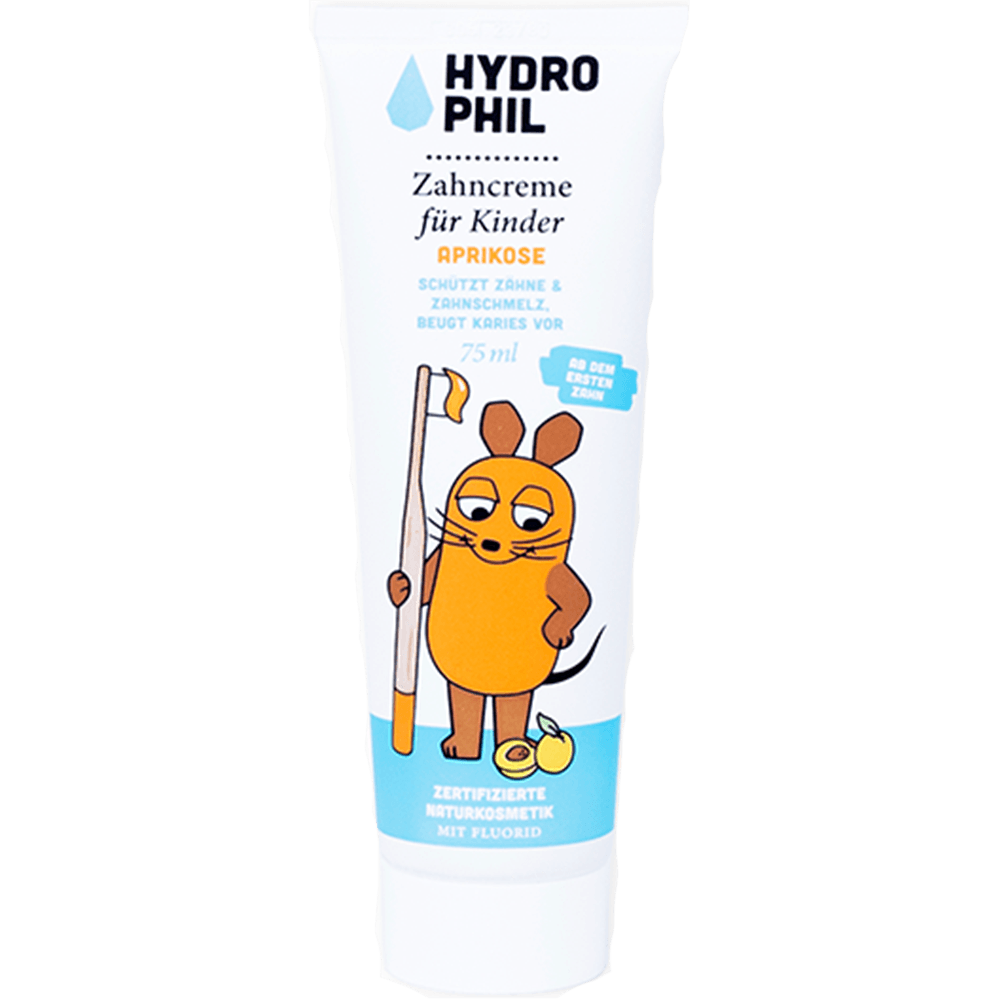 Bild: HYDROPHIL Kinder Zahncreme Aprikose 