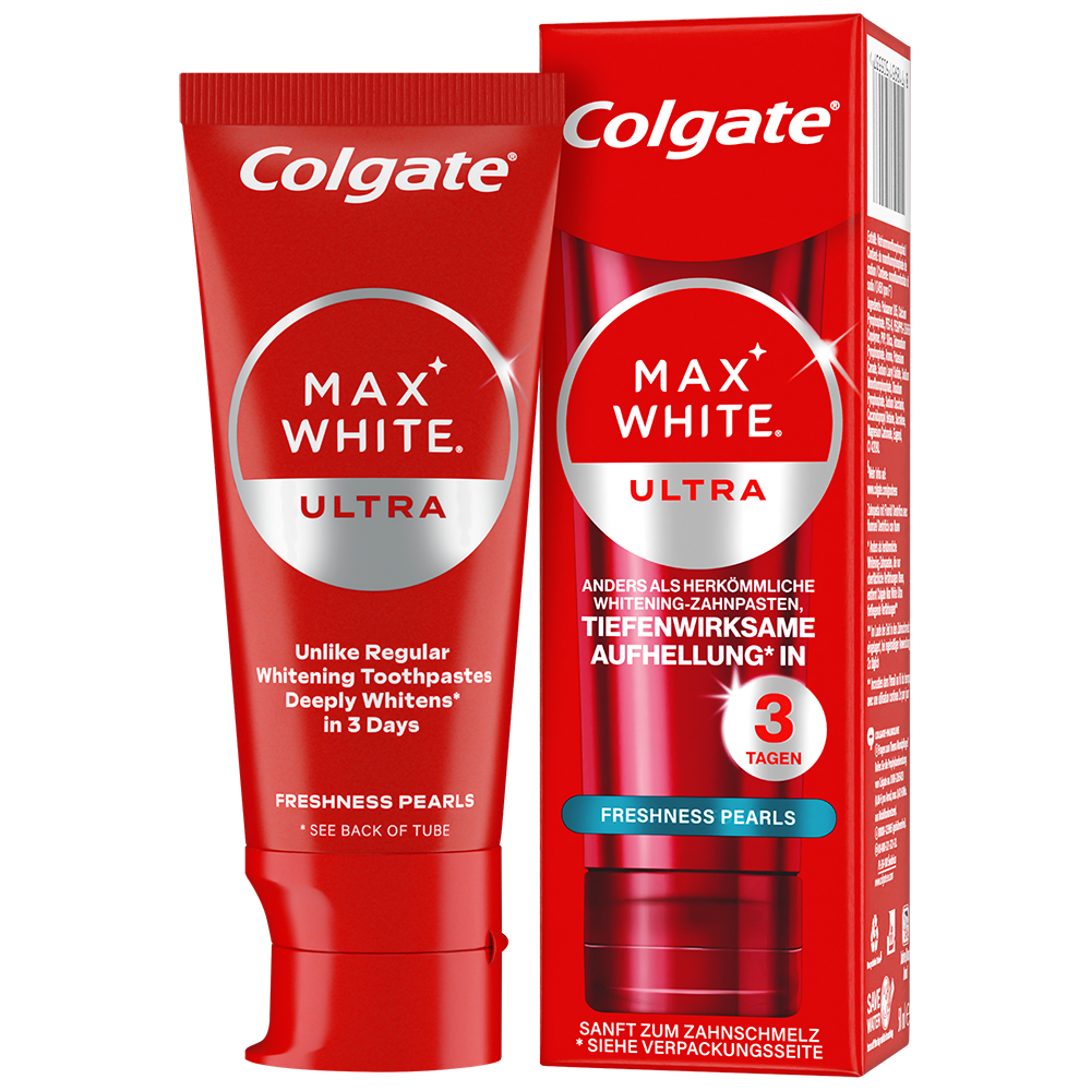 Bild: Colgate Zahnpasta Max White Ultra Freshness Pearls 