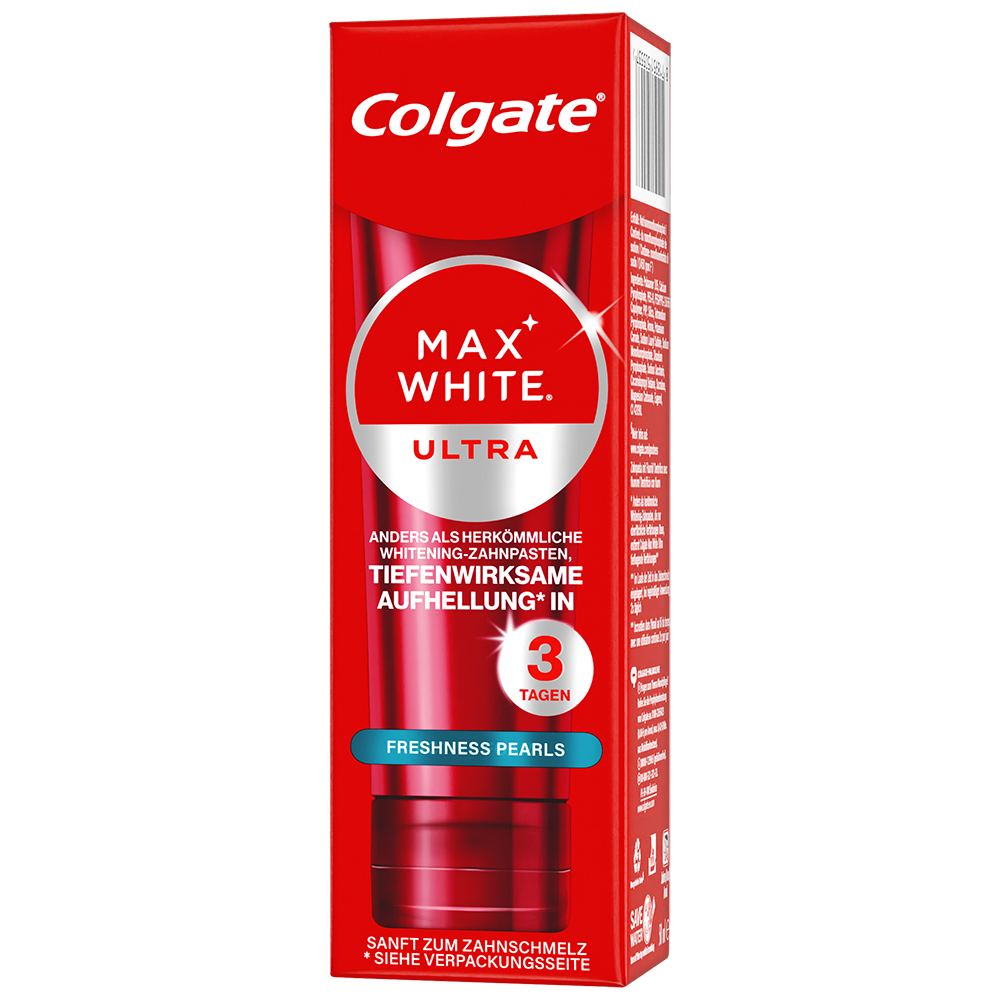 Bild: Colgate Zahnpasta Max White Ultra Freshness Pearls 